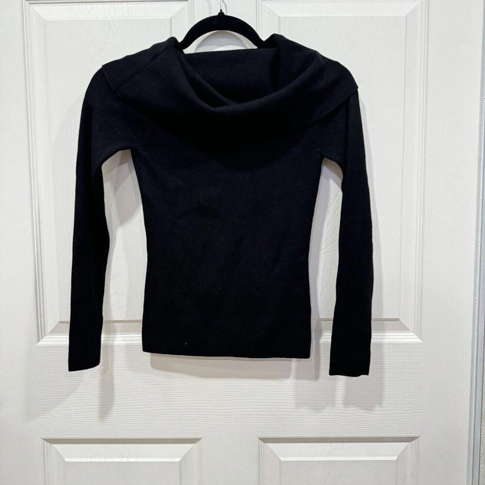 Ettitwa Anthropologie Size Xsmall Xs Turtleneck Sweater Rib‎ Knit Black